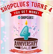 Shopclues 4th Anniversary Sale