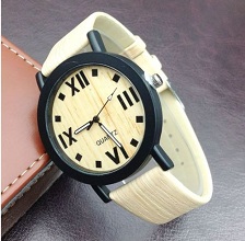 Wooden Pattern Wrist Watch