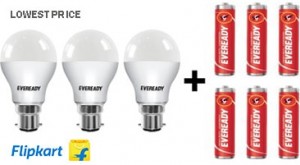 Eveready 10W LED Bulb with free batteries