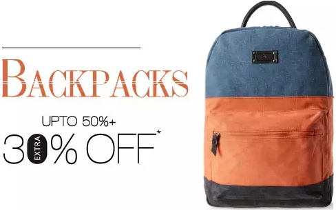 BackPacks at extra 30% Off : PayTm Deal - Promo Code Club