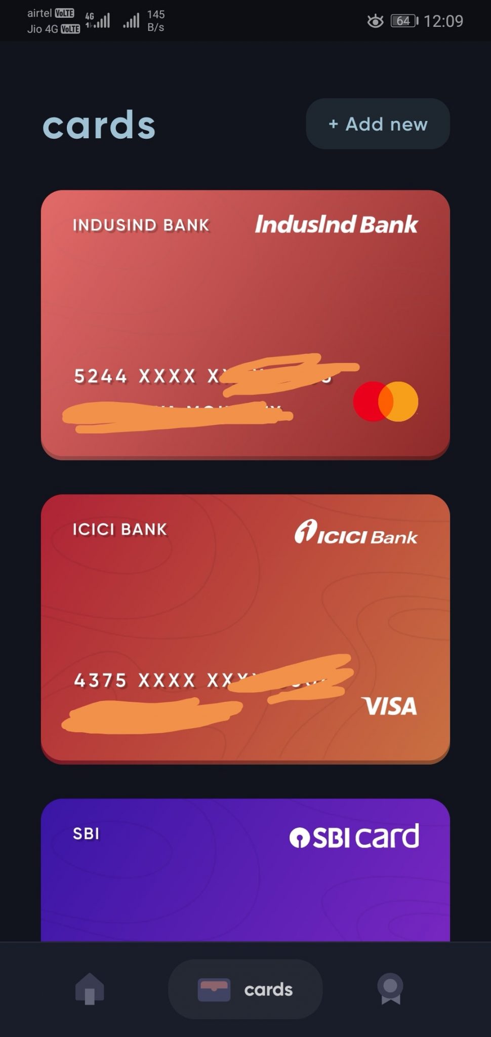 Cred App for rewards on paying Credit Card Bill using Debit Card